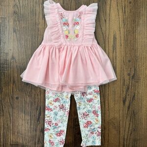 Toddler girl matching tutu set